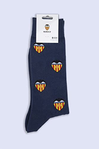 GAMBEA Calcetines Escudo Valencia CF, 41-46. Calcetines Valencia CF. Producto Oficial Tallas 41-46 y 36-40. Media caÃ±a