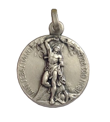 Medalla de San Sebastian de Plata Maciza 925