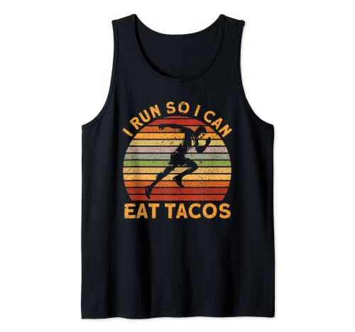 Correr Jogger Medio MaratÃ³n Comer tacos Camiseta sin Mangas