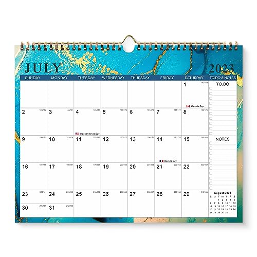 Calendario de pared 2024 2025, calendario mensual extraÃ­ble, calendario acadÃ©mico de pared de 18 meses de julio de 2023 a diciembre de 2024, calendario colgante de alambre para planificador de oficina